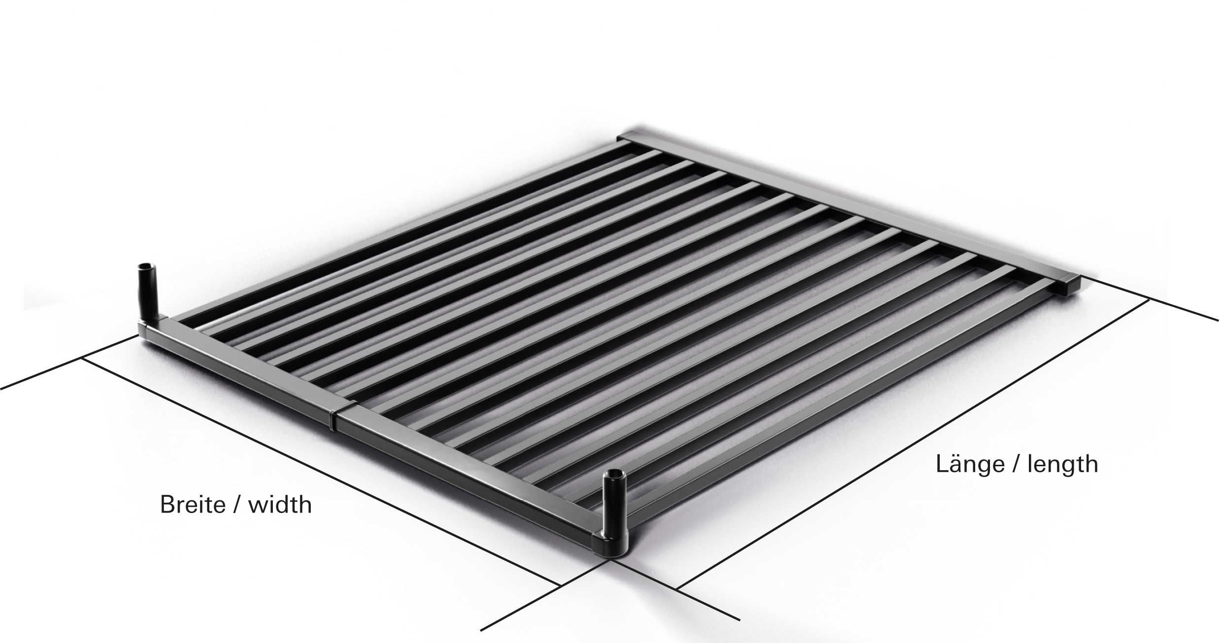 Flächenheizregister aquatherm black. 